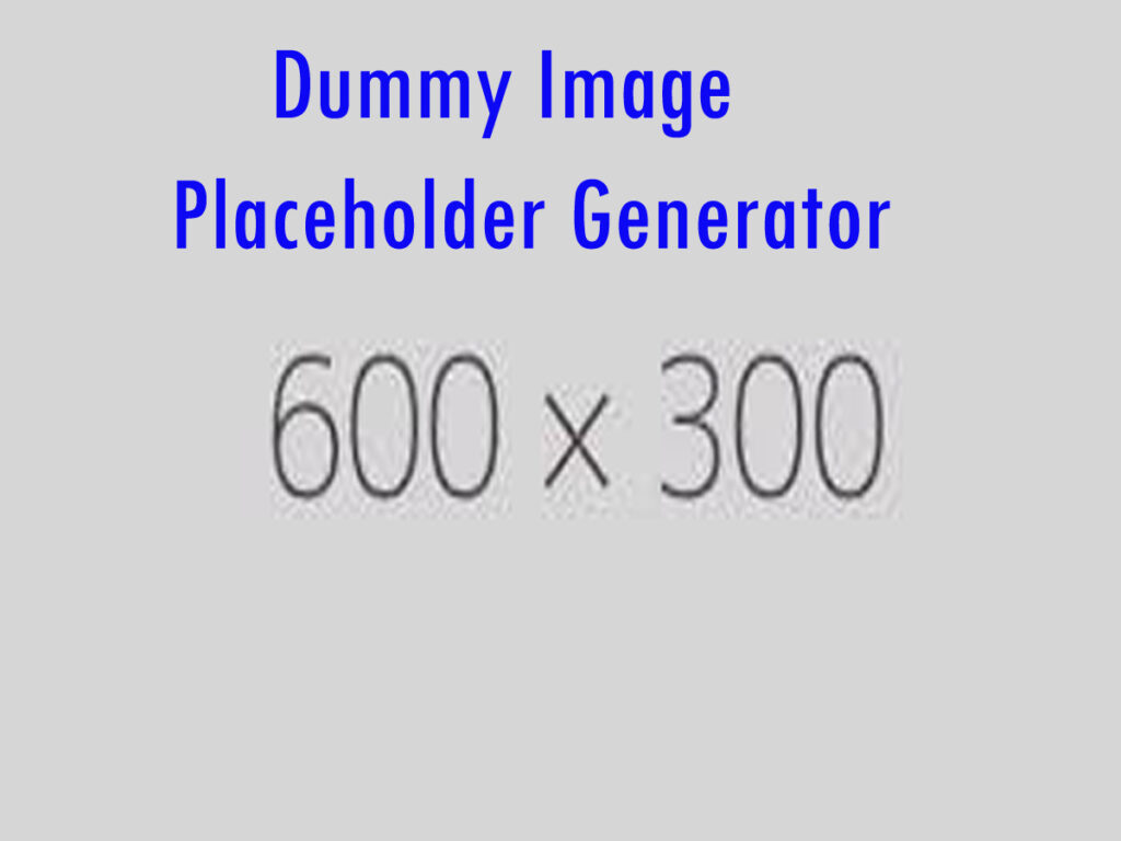 Dummy Image Placeholder Generator