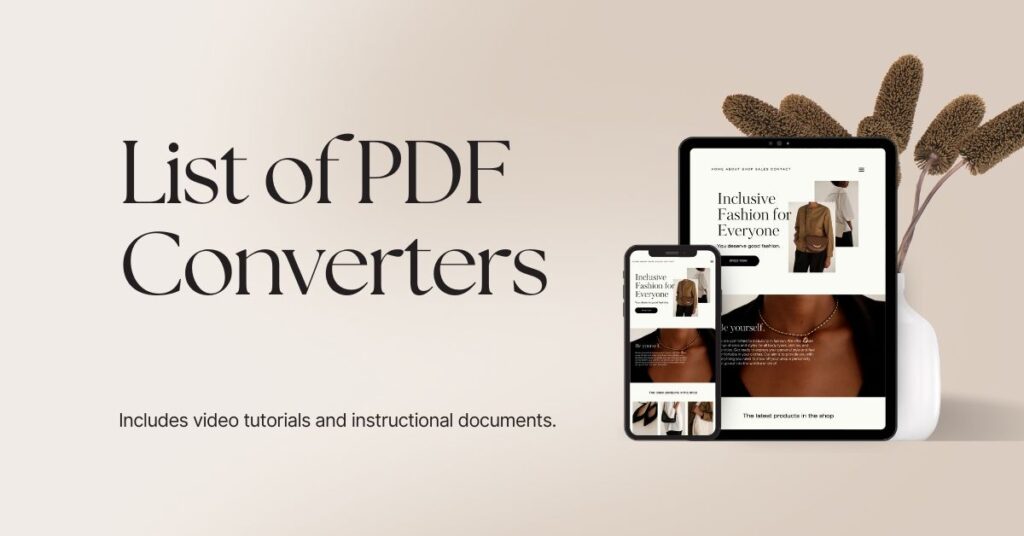 List of PDF Converters