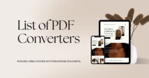 List of PDF Converters