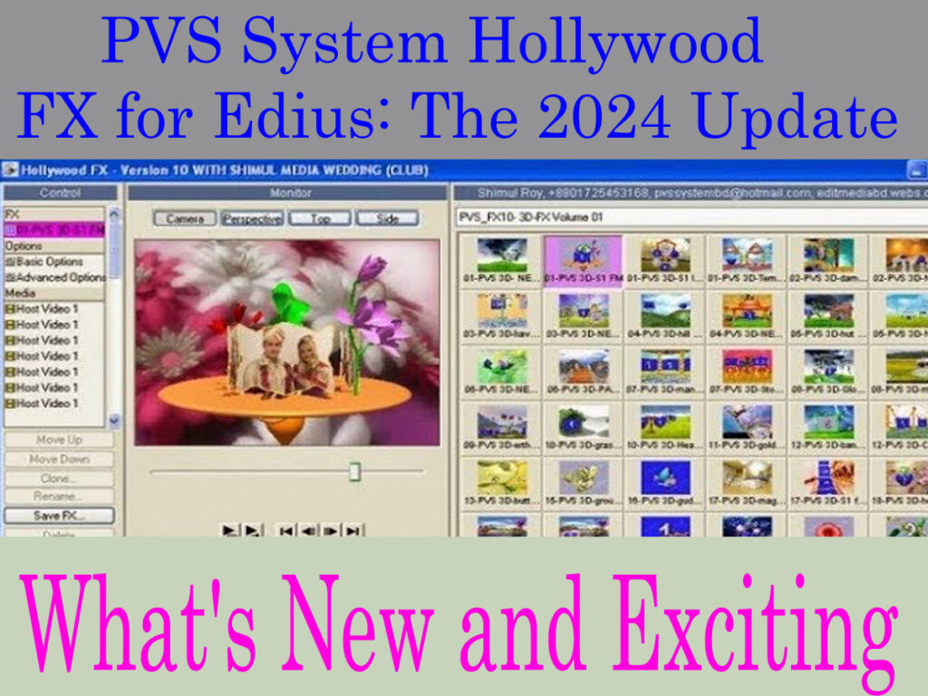 PVS Hollywood FX for Edius Update and Free to Download